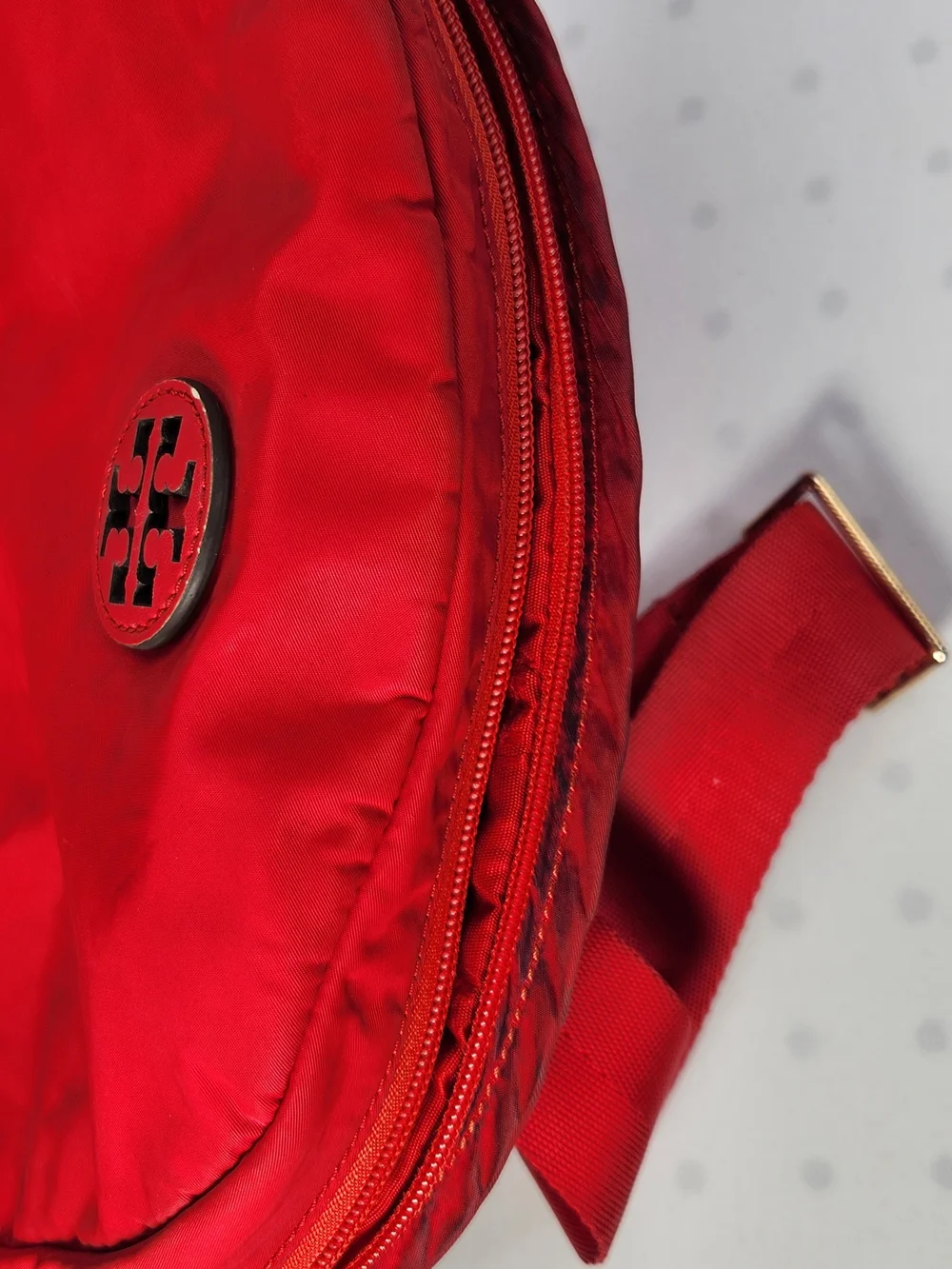 Tory Burch Red Nylon Backpack